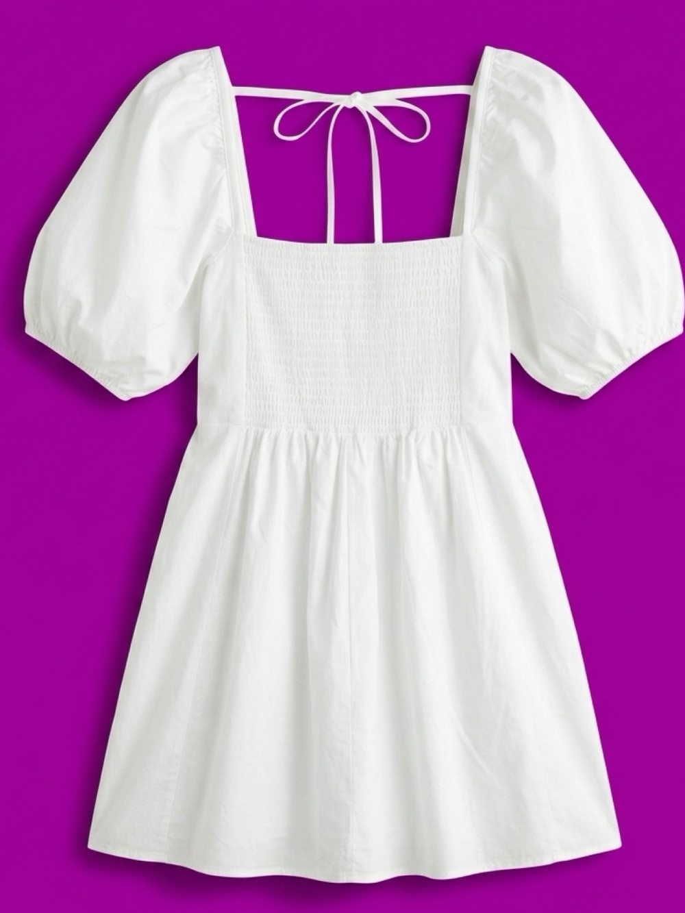 🤍 Draper James White Puff Sleeve Smocked Dress | NWT | Size XL - Picture 5 of 6